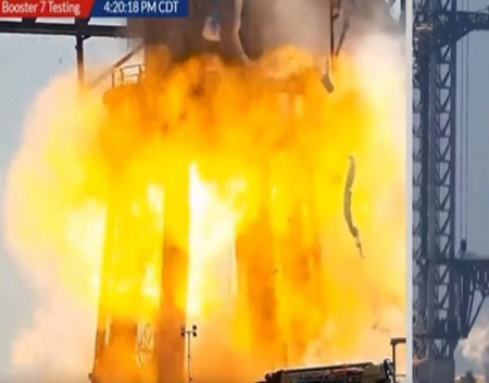 Starship Booster Explodes Unexpectedly During SpaceX Ground Test